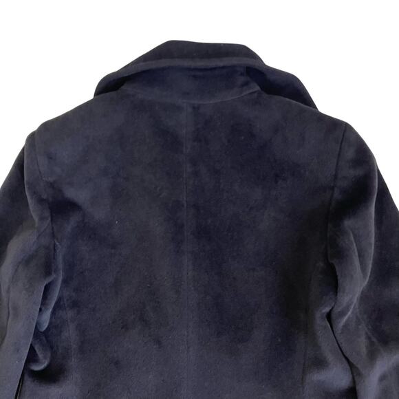 Dana Buchman Sz 6-8 Vtg Angora-Wool Blend Classic Double Breasted Peacoat Black - Picture 16 of 16